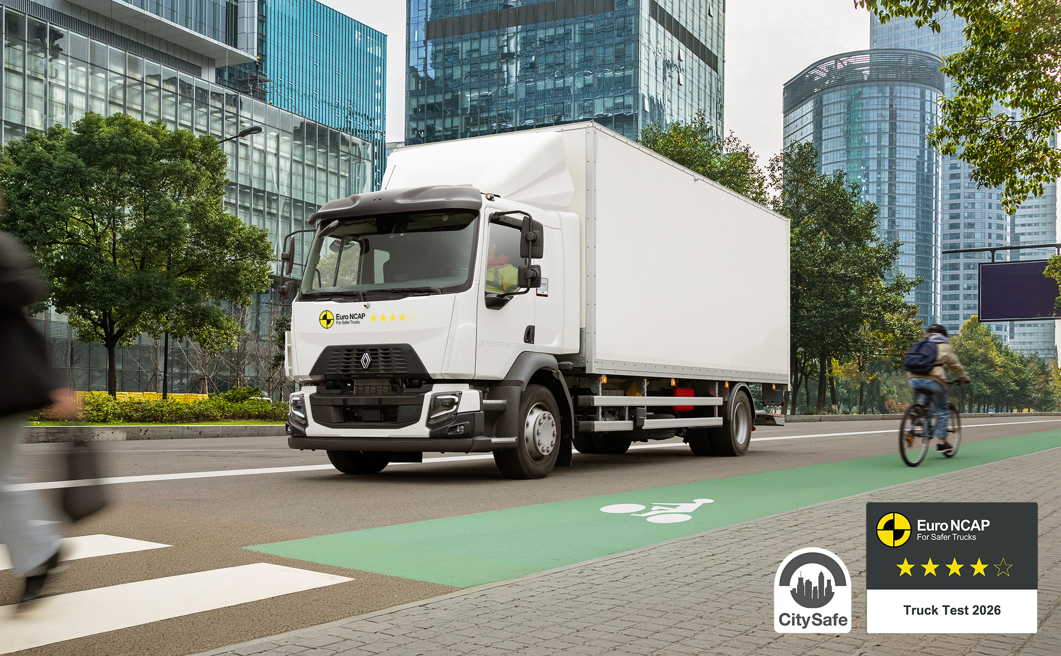 Renault Trucks D får 4 stjerner i Euro NCAP samt CitySafe-mærket