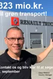 : Claus Rieland fra Renault Trucks Danmark opfordrer virksomheder til allerede nu at komme i gang med at forberede en ansøgning, så man kan få del i puljen på de 323 millioner til grøn omstilling af vejgodstransport