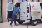 Plumber searching something in Renault Trauck Trafic