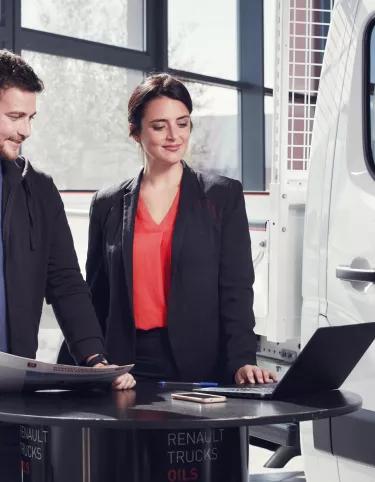 Billede på Renault Trucks værksted